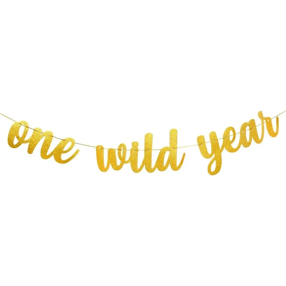 Wild one Jungle Safari First Birthday Decorations for 24 Guests Over 220 Pieces